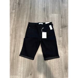 Kancan Black Mid-Rise Knee Shorts Women's Size 9/28